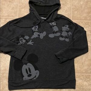 Disney Mickey Mouse gray hooded pullover sweatshirt